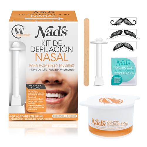 Nad'S Nose Wax Kit, Cera Depilatoria Al Naso Kit, Cera Naso, Uomo/Donna, 45 G