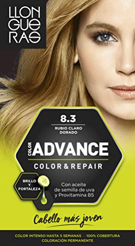 Llongueras Tintura Per Capelli, Color Advance Hair Colour, 200 Gr, 8.3-Golden Light Blond