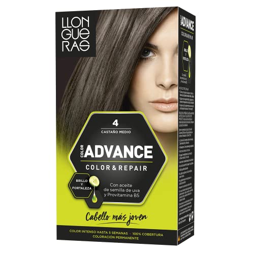 Llongueras Tintura Per Capelli, Color Advance Hair Colour, 200 Gr, 4-Medium Brown