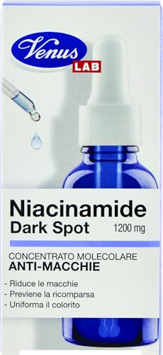 Venus, Niacinamide Dark Spot Concentrato Molecolare Anti-Macchie, Riduce E Previene Macchie Scure, Uniforma E Illumina Il Colorito Della Pelle, Ideale