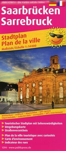 Saarbrücken / Sarrebruck: Touristischer Stadtplan Mit Sehenswürdigkeiten Und Straßenverzeichnis