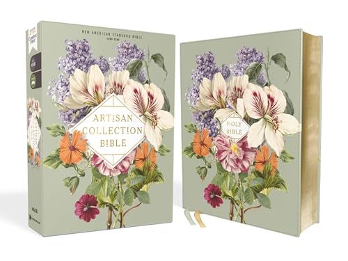 Nasb, Artisan Collection Bible, Leathersoft, Sage Floral, Red Letter, 1995 Text, Comfort Print: New American Standard Bible, Sage, Floral, Leathersoft