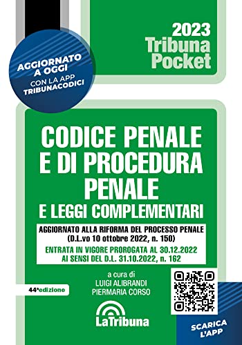 Codice Penale E Di Procedura Penale E Leggi Complementari. Aggiornato Con La Riforma Cartabia. 1/2023