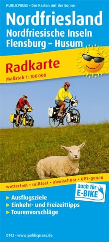 North Friesland, Northfriesische Isl: Radkarte Mit Ausflugszielen, Einkehr- & Freizeittipps
