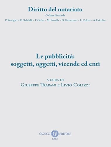 Le Pubblicità: Soggetti, Oggetti, Vicende Ed Enti