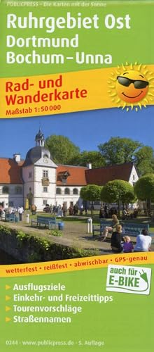 Ruhrgebiet East, Dortmund, Bochum -: Rad- Und Wanderkarte Mit Straßennamen, Ausflugszielen, Einkehr- & Freizeittipps