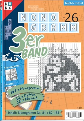 Nonogramm 3Er-Band Nr. 26 (Pic-A-Pix: Logik-Rätsel): Rätsel Fürs Auge