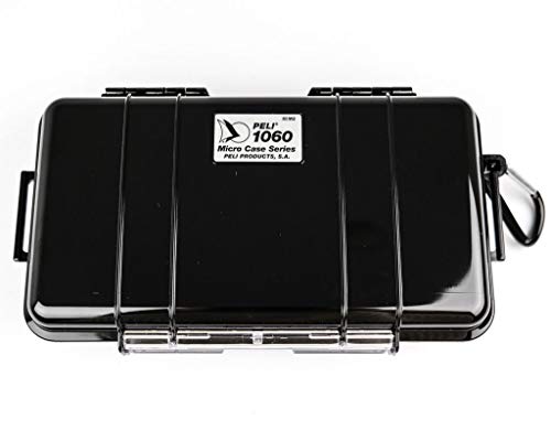 Peli 1060 Micro Case, Piccola Custodia Protettiva, Ip67 Impermeabile, Capacità Di 1,3L, Prodotto In Usa, Colore Nero/Nero