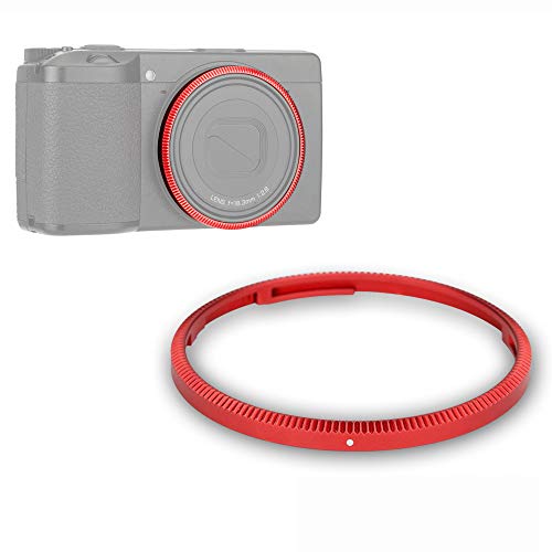 Anello Per Obiettivo In Metallo Per Fotocamera Ricoh Gr Iii Gr3 Gr Iii Hdf, Sostituisce Anello Originale Ricoh O Accessorio Gn-1 Anello (Rosso)