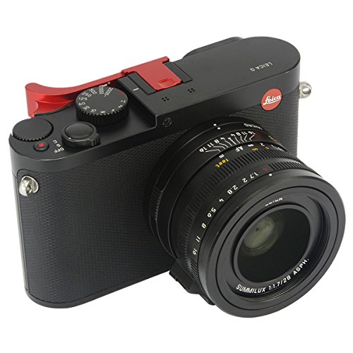 Haoge Thb-Lr - Impugnatura In Metallo Per Pollice E Pollice In Alto, Progettata Per Fotocamera Leica Q Q-P Qp Typ116 Typ 116, Colore Rosso, Migliore E