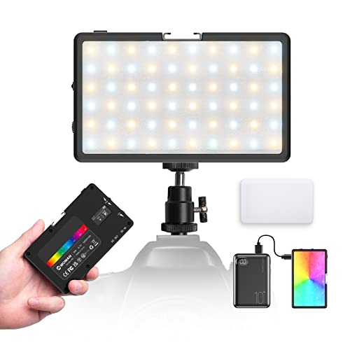 Led Rgb Fotografia, Moman Luce Video Ml8A-Rc Faretto Per Foto Colore Con Funzione Power Bank 2500K-9000K Cri 96+ Pannello Fotocamera Dslr 187G Ricaric