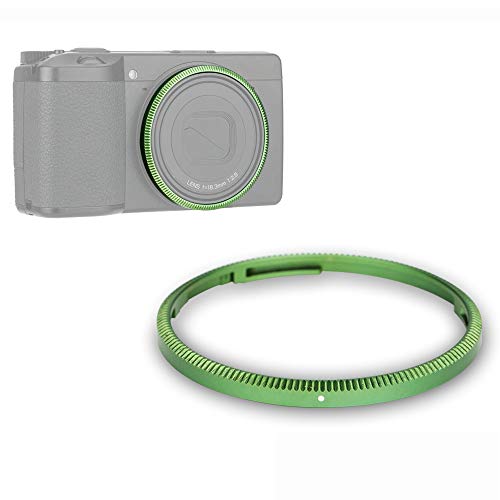 Anello Per Obiettivo In Metallo Per Fotocamera Ricoh Gr Iii Gr3 Gr Iii Hdf, Sostituisce L'Anello Originale Ricoh O Accessorio Gn-1 Ring(Verde)