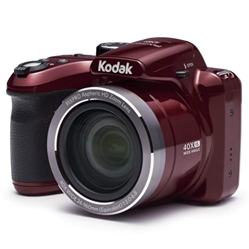 Kodak Az401 Astro Zoom Bridge Camera 16 Megapixel, Zoom Ottico 40X, Colore: Rosso