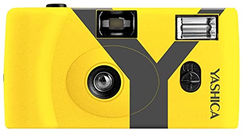 Yashica Mf1 Giallo 35Mm Set Di Fotocamere (Fotocamera+Inserto Pellicola+Batteria+Strap) Una Fotocamera Ricaricabile Sostenibile Usa E Getta