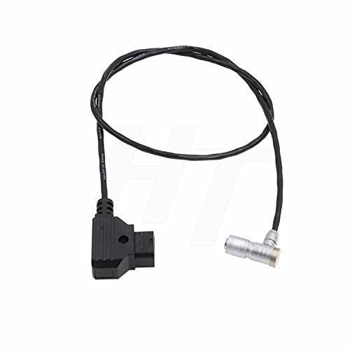 Hangton V-Mount Batteria P-Tap D-Tap 4 Pin Cavo Di Alimentazione Per Portkeys Bm5 Bm7 Hh7 Hs7T Monitor, Spirale Ad Angolo Retto 4P (R)