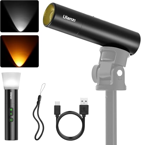 Ulanzi Lm07 Toricia Fotografica, Luce Led Ricaricabile Con Batteria 2000Mah Per Video Foto, Faretto Fotografico Luminosità Regolabile, 2000K-5500K Bic