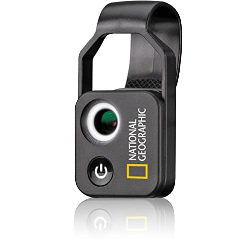National Geographic Microscopio Cellulare 200X Con Cpl, 2 Modalità Di Luminosità E Clip Universale, Compatibile Con Il 98% Dei Telefoni Cellulari, Sen