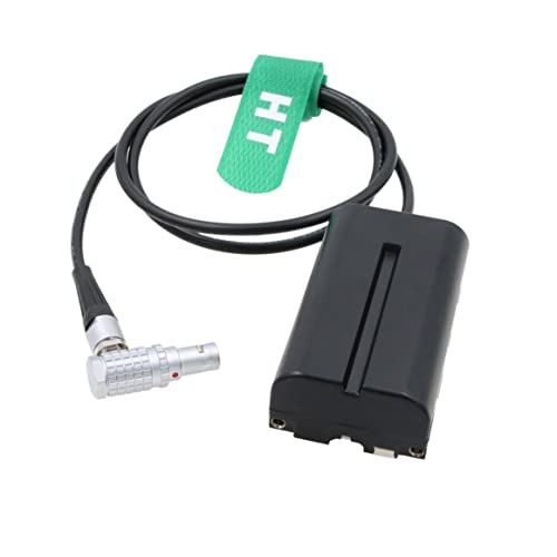 Hangton Monitor Fotocamera Ad Angolo Retto 2 Pin A Np-F970 F960 F570 F550 Adattatore Di Alimentazione Batteria Fittizia Per Portkeys Atomos Shogun Inf