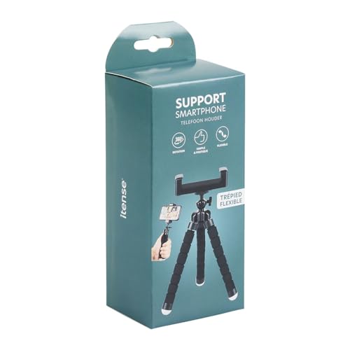 Itense - Treppiede Smartphone, Treppiede Telefono - Treppiede Smartphone Nomade - Può Essere Ruotato Di 360° - Flessibile - Compatibile Con La Maggior