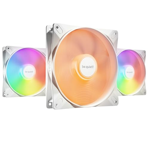 Be Quiet! Light Wings Lx Bl128 - Ventola Pwm Per Case Pc, Confezione Da 3, 140 Mm, Colore: Bianco