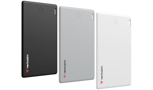 Verbatim My Finder Card – Set Di 3 Schede Per Tracker A Portafoglio Sottili, Ricaricabili Tramite Bluetooth, Per Portafoglio, Passaporto E Coda, Compa