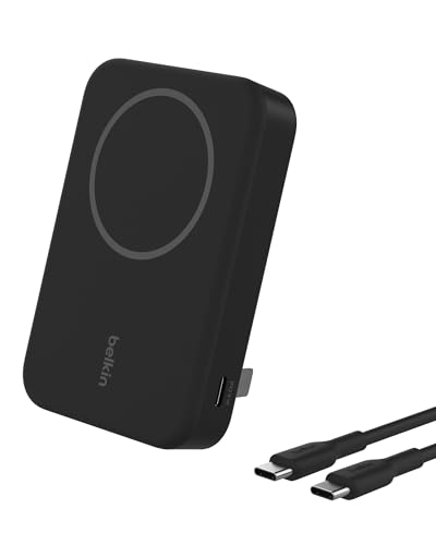 Belkin Boostcharge Pro Power Bank Wireless 10.000 Mah Con Qi2, Caricabatteria Portatile Compatibile Con Magsafe, Supporto Integrato Per Iphone 16, 16 