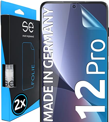 Smart Engineered S.E Per Xiaomi 12 Pro Pellicola Protettiva – 2 Pellicole In Set Dalla Germania, 12 Pro Pellicola In Tpu, Applicazione Semplicissima, 