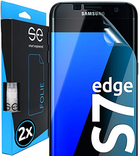 Smart Engineered 3D Pellicola Protettiva Per Schermo Per Samsung Galaxy S7 Edge [2 Pezzi Transparente, Case-Friendly, Qualità Dell'Immagine Full Hd,Pe