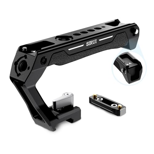 Sirui Nato Maniglia Superiore, Maniglia Superiore Con Impugnatura In Silicone Leggera Con Guida Nato Per Gabbia Per Fotocamera Con Pattini Freddi, Fil