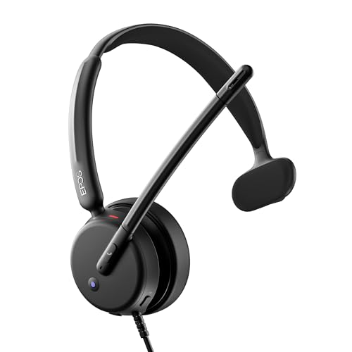 Epos Impact 430T - Cuffie Mono On-Ear Monolaterali Con Doppio Microfono, Cancellazione Del Rumore, Connessione Usb-C/Usb-A, Microsoft Teams, Home Offi