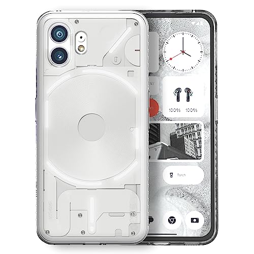 Tudia Cover Ultra Trasparente Progettata Per Nothing Phone (2), [Lucion] Antiurto Paraurti In Tpu Anti-Ingiallimento Trasparente Posteriore Rigido Ult