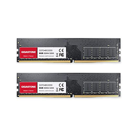 [Ram Ddr4] Gigastone Desktop Ram 16Gb (2X8Gb) Ddr4 16Gb Ddr4-3200Mhz Pc4-25600 Unbuffered Non-Ecc 1.2 V Cl22 Udimm Ram Di Memoria 288 Pin Per Desktop,