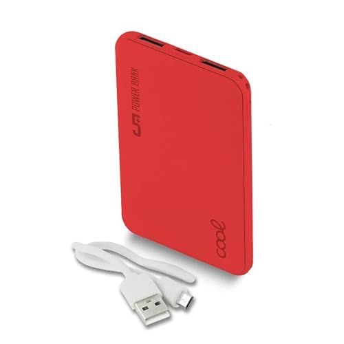 Batteria Esterna Power Bank 5000 Mah Cool Leather Rosso