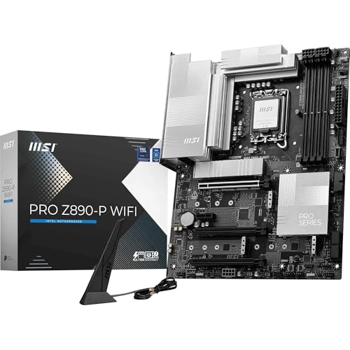 Msi Scheda Madre Pro Z890-P Wifi, Atx, Supporta Processori Intel Core Ultra (Serie 2), Lga 1851-55A Drmos, Ddr5 Memory Boost (9200+ Mt/S Oc), Pcie 5.0