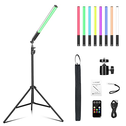 Rgbw Fotografia Tubo Luce A Led Portatile Per Fotografia,Luxceo Handheld Led Video Light 36 Colore,Con 68 "A 78,7" Treppiede,Temperatura Di Colore Reg