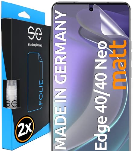 Smart Engineered S.E - Pellicola Protettiva Antiriflesso Per Motorola Edge 40, 2 Pellicole Protettive In Germania, Edge 40, Pellicola Opaca Per Motoro