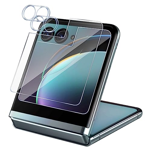 Gmujiao [2+2 Pack Pellicola Protettiva Compatibile Con Motorola Razr 2+20 Ultra,Fotocamera Pellicola Protettiva,Pellicola Fotocamera,Anti-Graffio,Dure