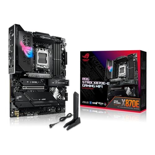 Asus Rog Strix X870E-E Gaming Wifi Scheda Madre Amd, 18+2+2 Stadi Di Alimentazione, Slot Ddr5, Cinque Slot M.2, Pcie 5.0, Gpu Di Nuova Generazione, Wi