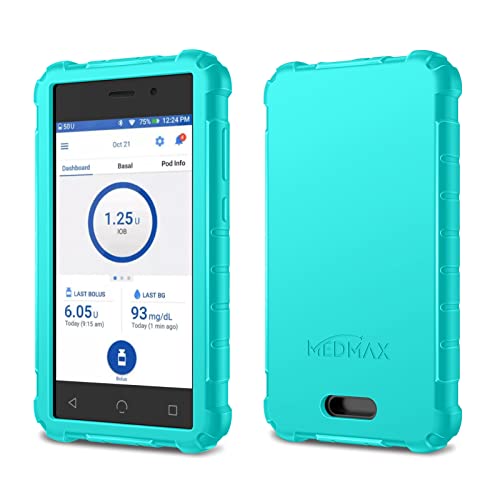 Medmax Silicone Custodia Per Omnipod Dash Pdm (Personal Diabetes Manager), Protettiva Antiurto Leggera Cover Con Cornice Rialzata Per Omnipod Dash Dev
