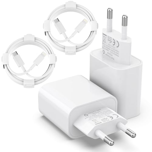 Apple Mfi Certified 20W Usb C Caricabatterie Rapido Per Iphone 14 13 12 11 Xs Max, 2 Pack Iphone Caricabatterie E Cavo Di Ricarica Iphone 2M * 2 Usb C