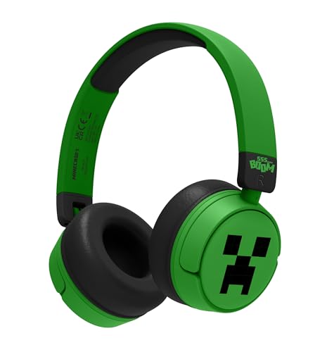 Otl Technologies Minecraft Creeper Per Bambini Senza Cavo Con Controllo Genitori Del Volume E Cavo Per La Condivisione Audio