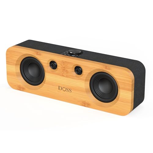 Doss Soundbox H200 - Altoparlante Con Suono Potente Da 50 W, Bassi Potenti, Doppia Tecnologia Dsp, Tempo Di Riproduzione 35 Ore, Design Classico Con M