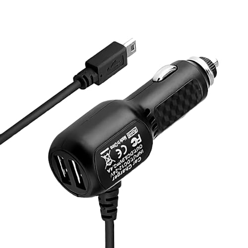 Obest Mini Usb Dash Cam Cavo Di Alimentazione Caricabatteria Da Auto,Qc3.0 Veloce Caricabatteria Da Auto Con Doppia Porta Usb - 3,5 M,Due Porte Di Ric