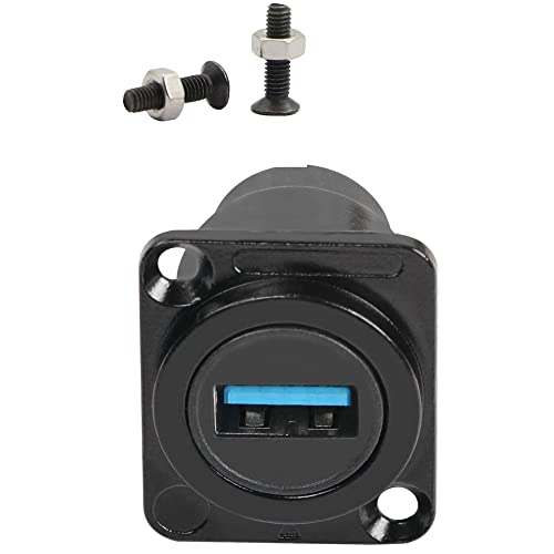 Qianrenon Usb 3.0 A Usb C Pannello Montaggio Adattatori Connettori 5Gbps Usb3.0 Femmina A Type C Femmina Dati Accoppiatore, Montaggio D/Xlr Pannello,