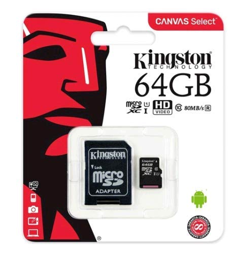 Micro Sd Card 64Gb Kingston Classe 10 Canvas