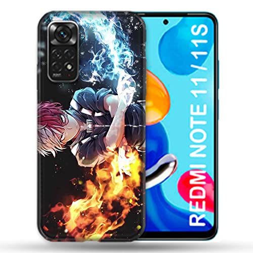 Cokitec Custodia Per Xiaomi Redmi Note 11/11S Manga My Hero Academia Shoto