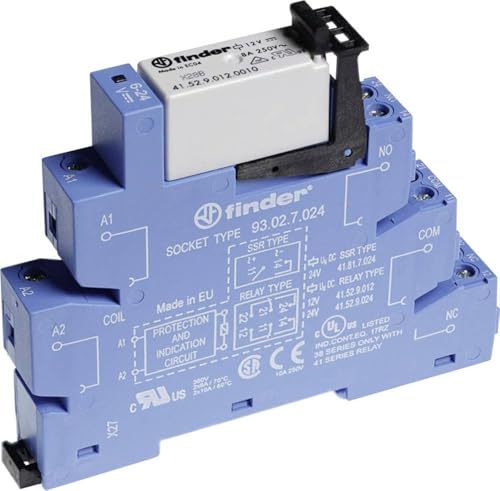 Finder 38.52.7.012.0050 Koppelrelais 12 V/Dc 8A 2 Wechsler 1 Pezzo