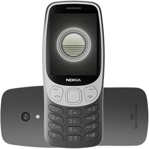 Nokia 3210 Black - Telefono Cellulare 4G - Una Leggenda Della Telefonia Riproposta In Versione Moderna, Grande Display 2,4", Comoda Tastiera, Fotocame