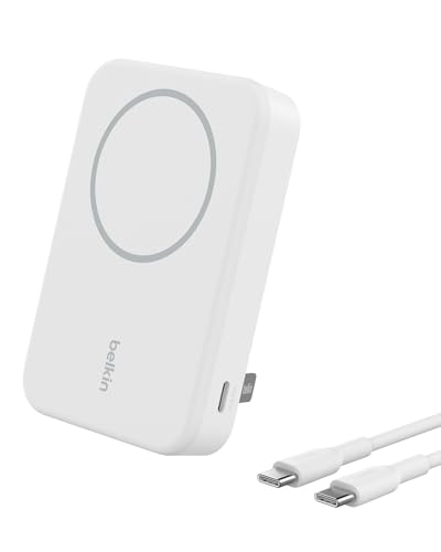 Belkin Boostcharge Pro Power Bank Wireless 10.000 Mah Con Qi2, Caricabatteria Portatile Compatibile Con Magsafe, Supporto Integrato Per Iphone 16, 16 