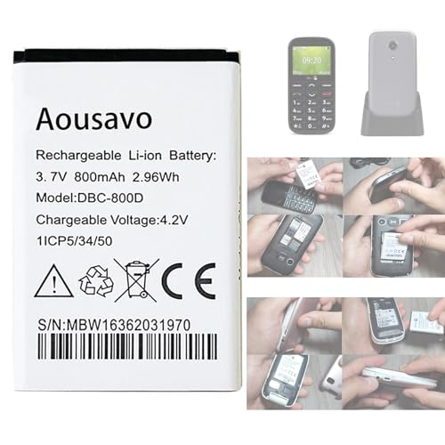 Aousavo Dbc-800D Dbp-800 Batteria Di Ricambio Compatibile Con Doro 5030,Doro 6520,Doro 6050,Doro 6526,Doro 6030,Doro 6620,Doro 5516,Doro 6530,Doro 135